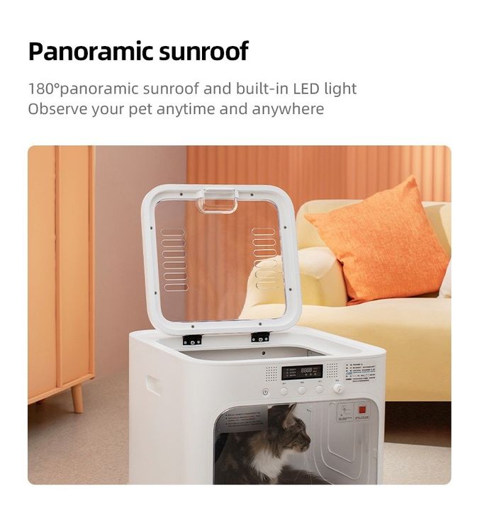 Lärmarmes automatisches Haustier, das Schritt-den Service des Kasten-einer einfach, sicheres und zuverlässiges zu säubern trocknet 0