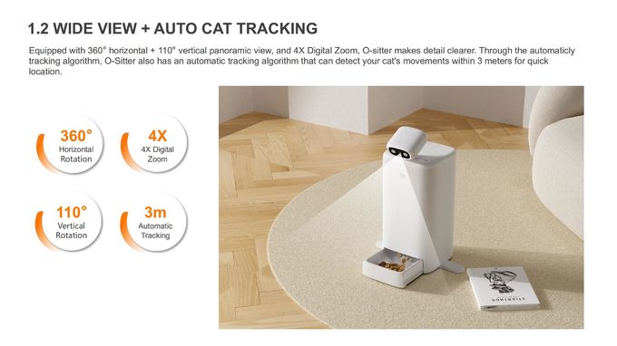 Automatisches Lokalisieren-intelligenter Haustier-Begleiter-Roboter 110 Grad-vertikale Rotation 0