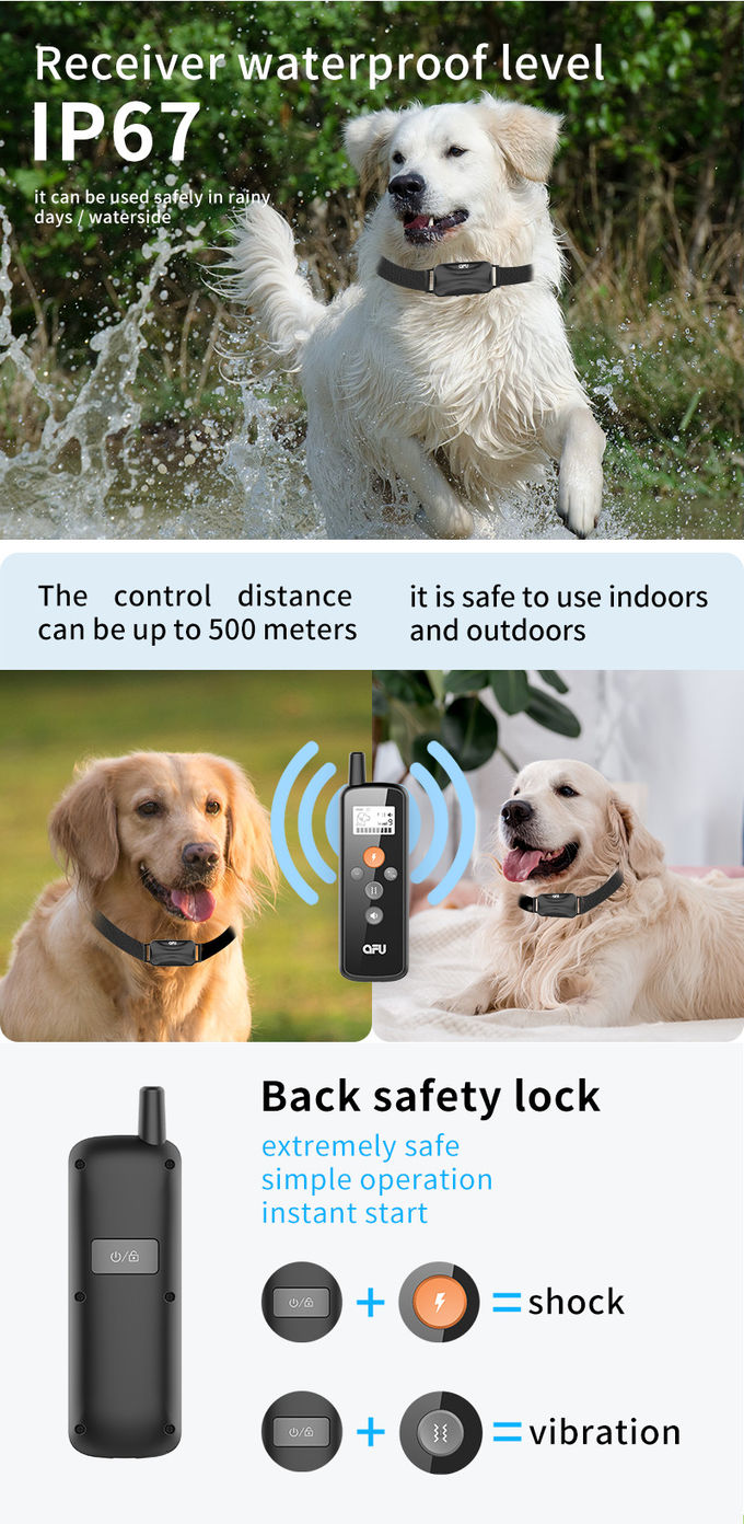 Drahtloser elektronischer Hundetrainings-Kragen mit Fernsignalton-Erschütterungs-Schock 1